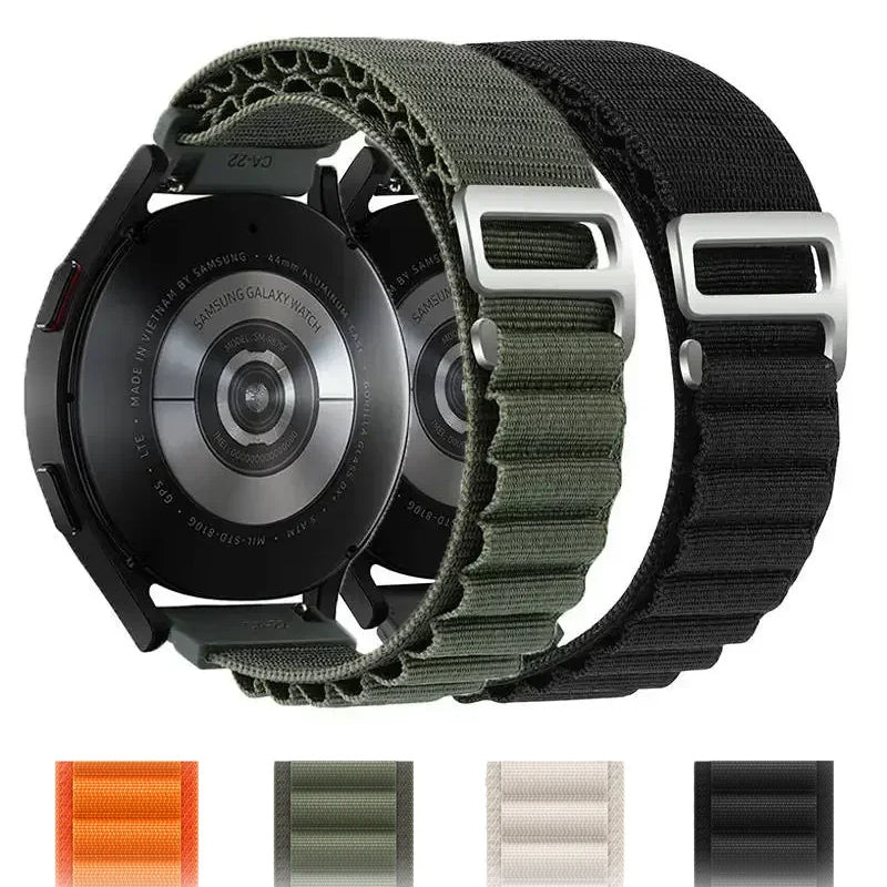 20mm Alpine Loop Watch Strap Band For / Active watch / Samsung watch 4/5/6 Haylou Rs4 / Mibro Lite & other 20mm Watches