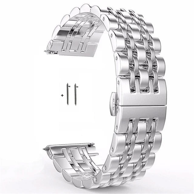 22mm High Quality Solid Stainless Steel 7 Beads Chain for Smartwatches