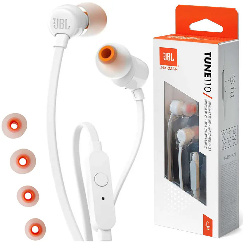 JBL T110 In Ear Wired Headphones Hands-free Original 3.5mm Pin