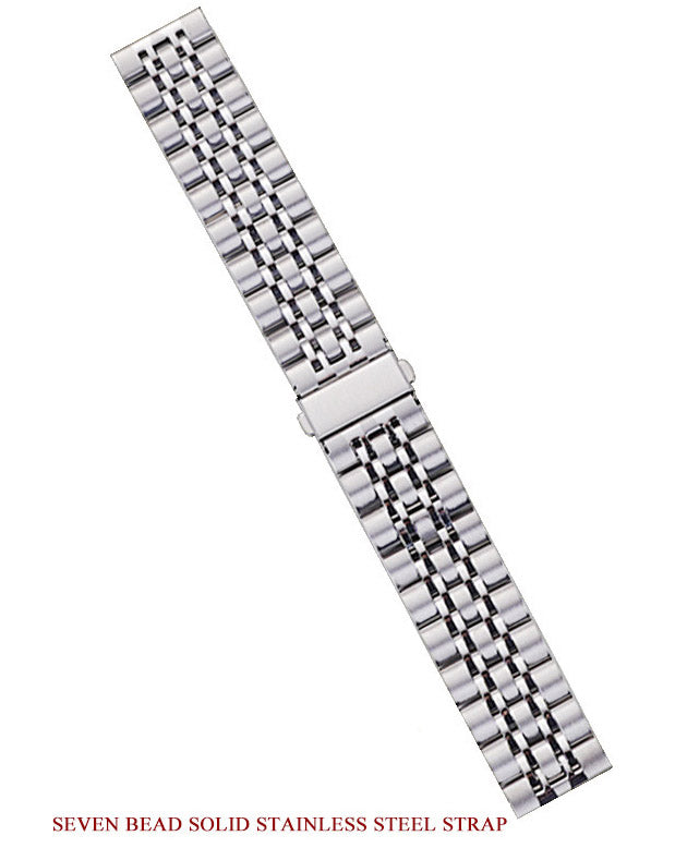 22mm High Quality Solid Stainless Steel 7 Beads Chain for Smartwatches