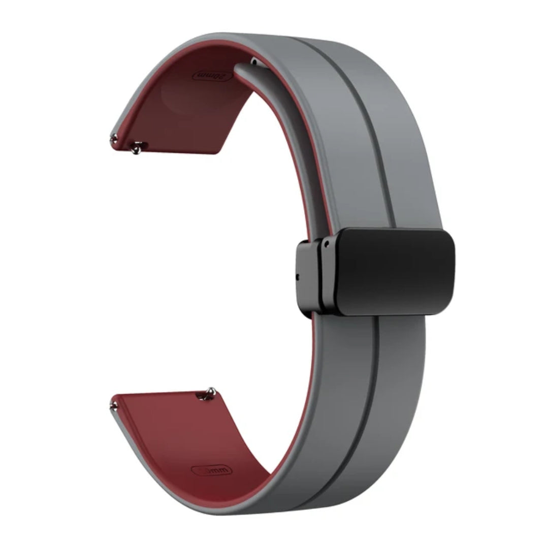 22mm High Quality Magnetic Lock Silicon Strap for Smartwatches Adjustable