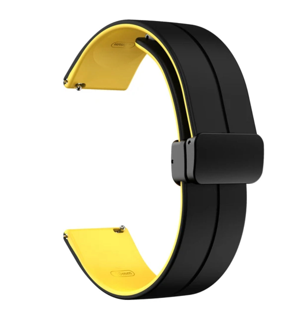 22mm High Quality Magnetic Lock Silicon Strap for Smartwatches Adjustable