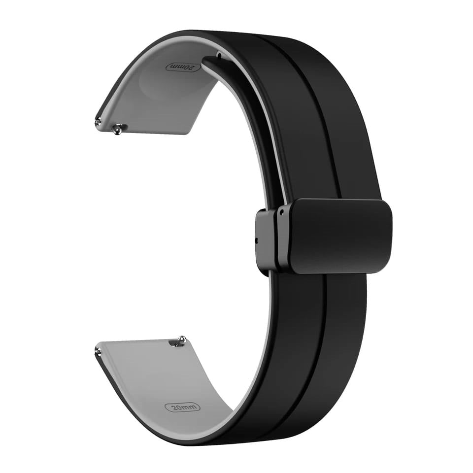 22mm High Quality Magnetic Lock Silicon Strap for Smartwatches Adjustable