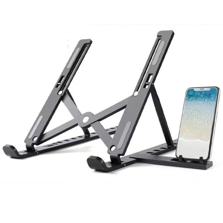 Foldable Plastic Laptop Stand, Large Size Desktop Computer Laptop Stand, ABS 6-Level Angle Adjustable Height Laptop Mount, Suitable for all Slim Laptops and Tablets