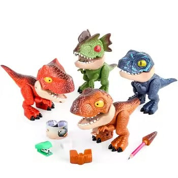 Educational DIY Disassembly Dinosaur Toys Stationery 5 In 1 Pencil Sharpener Eraser Kids Learning Toy Gift