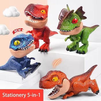 Educational DIY Disassembly Dinosaur Toys Stationery 5 In 1 Pencil Sharpener Eraser Kids Learning Toy Gift