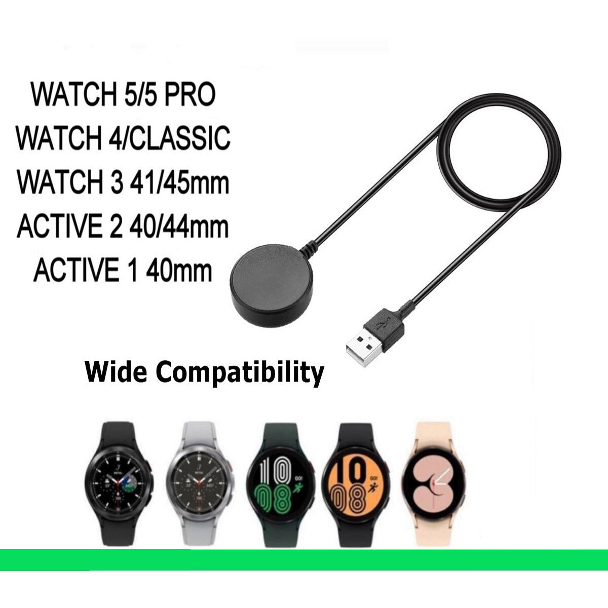 Fast Wireless Charging Charging Pad Cable Charger For Samsung Watch Active / 4 / 5 / 6