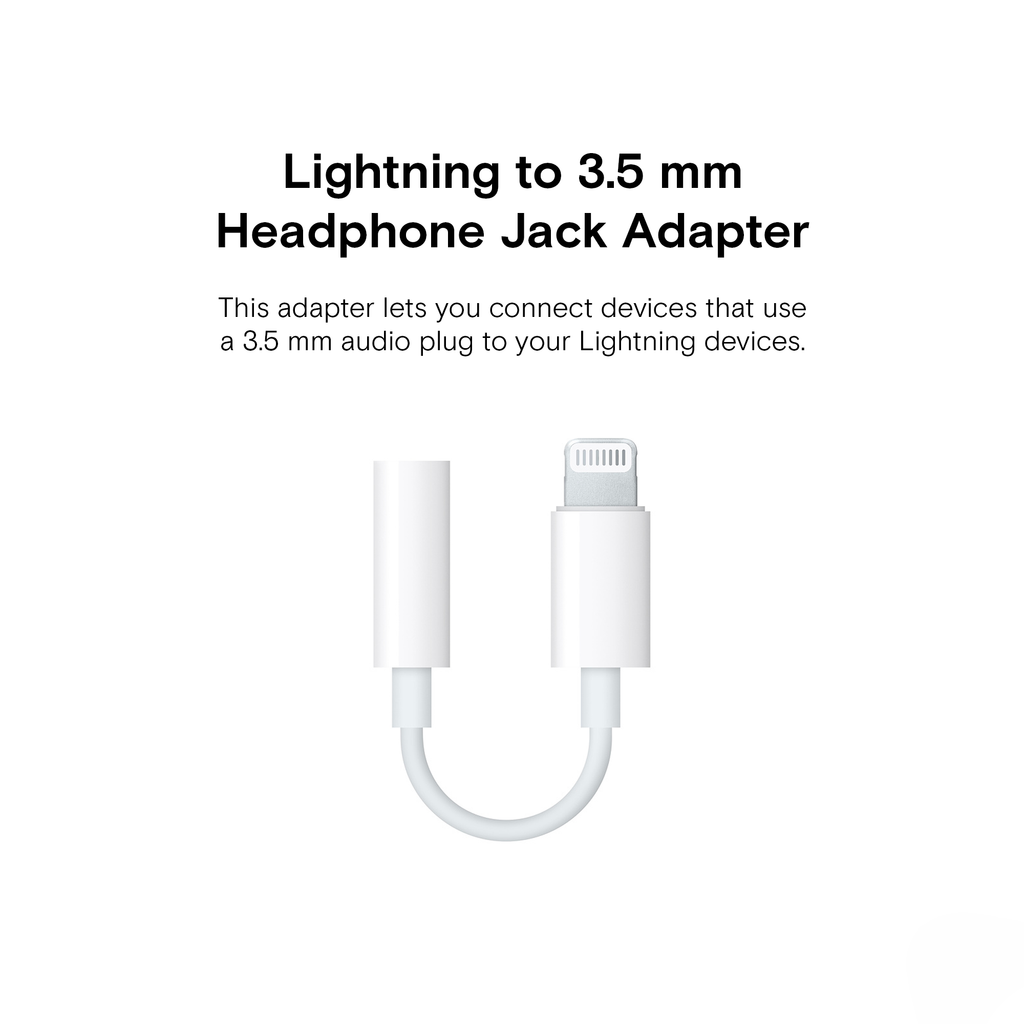 Apple iPhone Original Aux Audio Converter Lightning To 3.5 mm Headphone Handsfree Adapter for iPhones