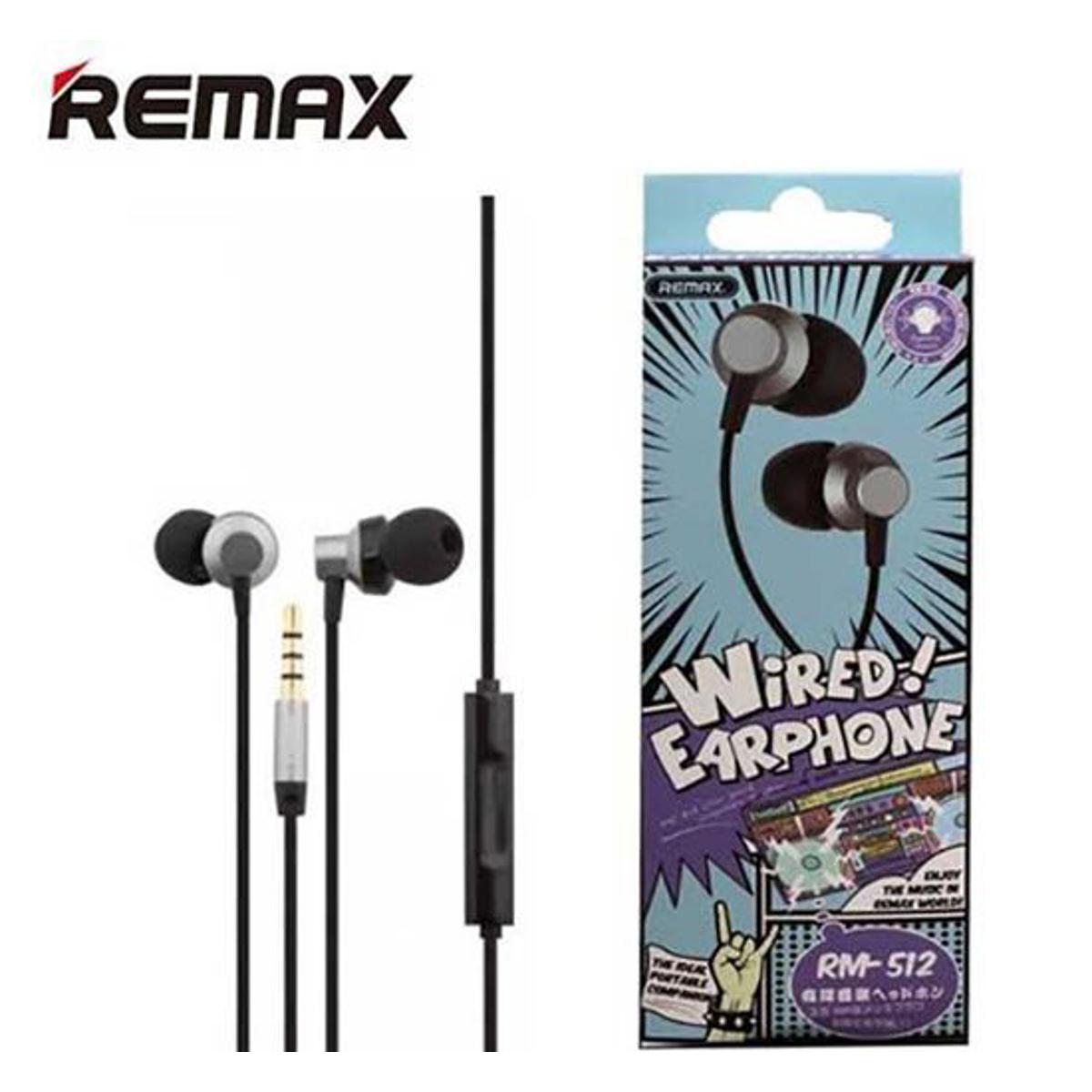 Remax Stereo Original Bass Handsfree Rm 512 with HD Mic & Volume