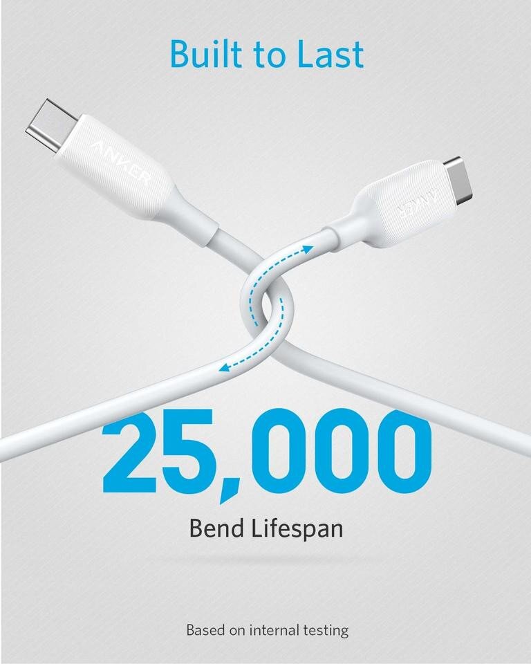 Anker PowerLine III 6ft USB-C to USB-C Cable - White