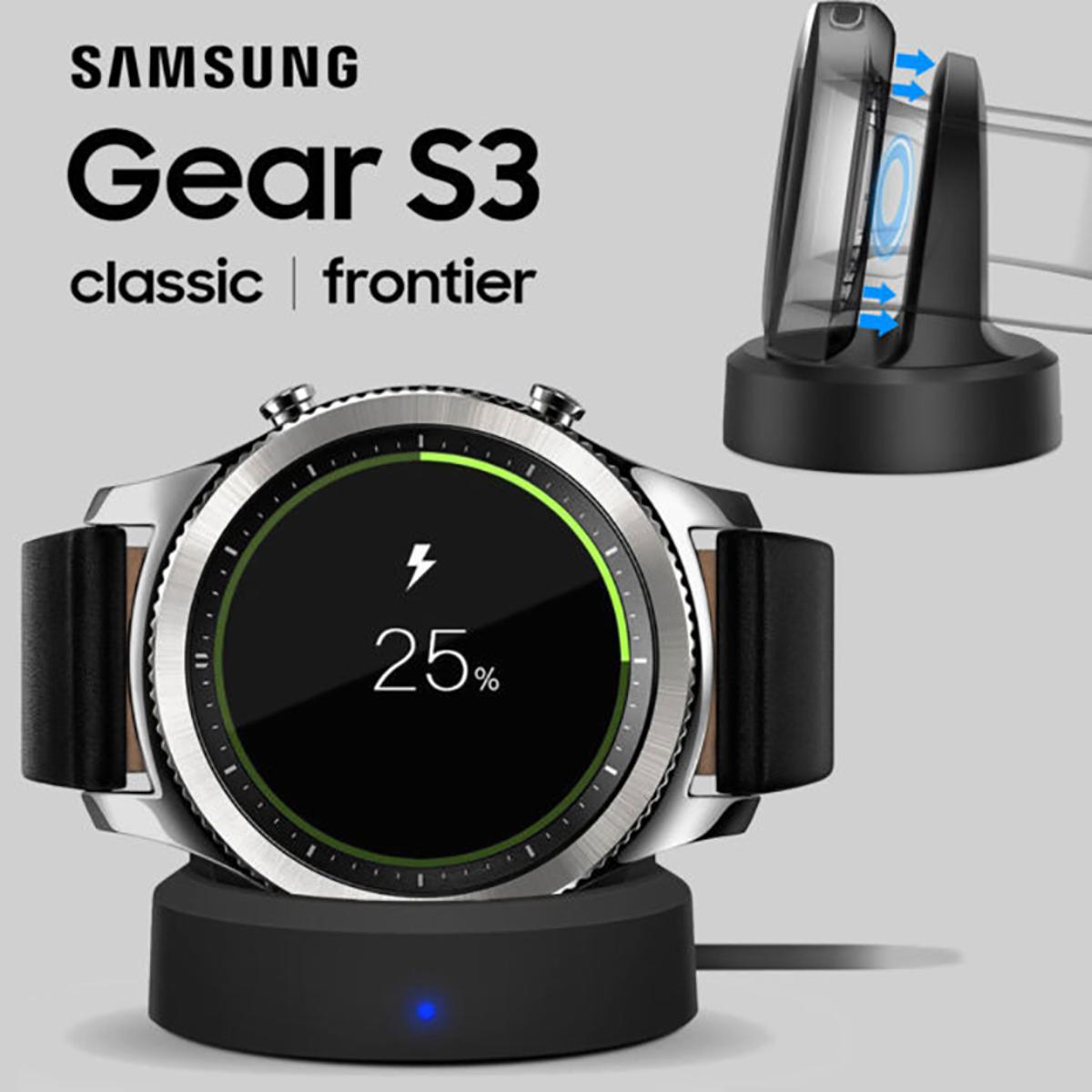 Wireless Charging Dock Charger For Samsung Gear S3 Frontier / Classic & Gear S2  & Galaxy Watch